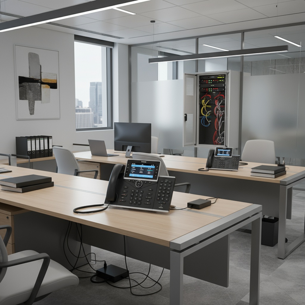 Carrier-grade VoIP phone system installation for legal firm with 99.9% uptime SLA guarantee